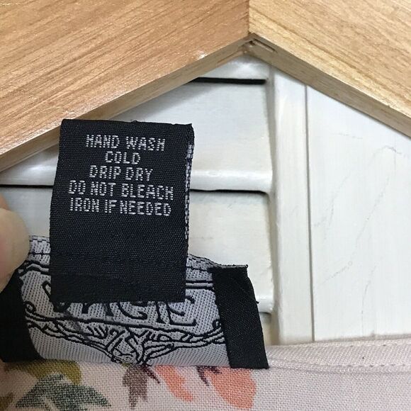 Angie Size S Tunic Top Pullover Tunic Boho Rayon Bell Sleeve Mixed Floral Hippie - Picture 6 of 8